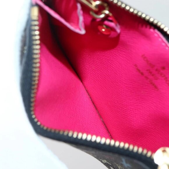 LOUIS VUITTON Multicolor Pochette Cles NM Coin Purse Black M60279 Auth 145060V - Picture 14 of 16